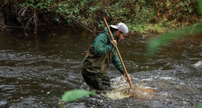 Student in water working in Environmental Management